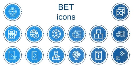 Editable 14 bet icons for web and mobile