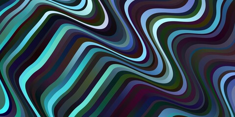 Dark Pink, Blue vector background with curves.