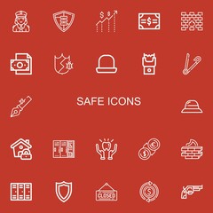 Editable 22 safe icons for web and mobile