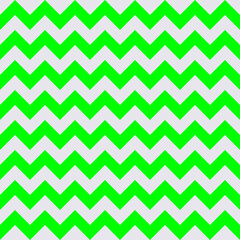 Seamless pattern with white and green zigzag. Abstract vector background.