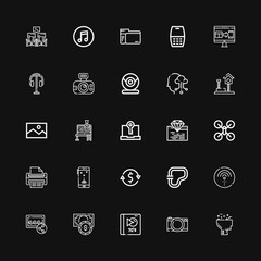 Editable 25 digital icons for web and mobile