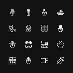 Editable 16 crop icons for web and mobile