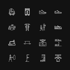 Editable 16 jogging icons for web and mobile