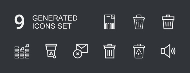 Editable 9 generated icons for web and mobile