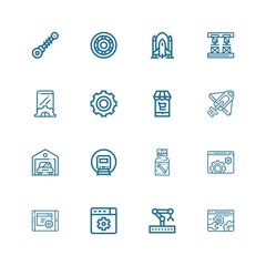 Editable 16 engine icons for web and mobile