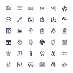 Editable 36 time icons for web and mobile