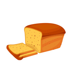 white sliced bread vector illustration