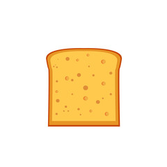sliced white yeast bread vector illustration