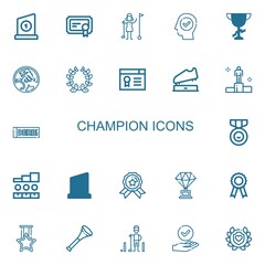 Editable 22 champion icons for web and mobile