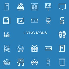 Editable 22 living icons for web and mobile