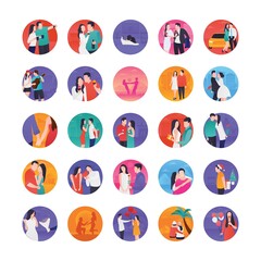 Lovers Stories Icons 