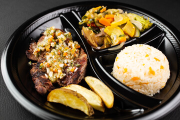 Carne Asada con Chimichurri, Plato Colombianom BBQ Colombia
