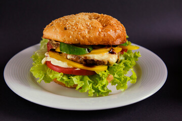 
cheese and meat burger