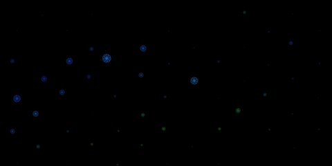 Dark Blue, Green vector background with random forms.