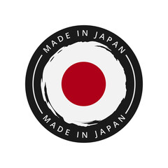 Made in japan vector round label