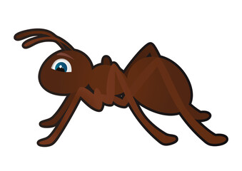 Cute cartoon ant vector Illustration