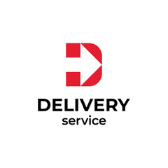 Fototapeta premium Vector Letter D Arrow Delivery Logo