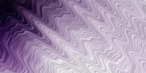 Light Purple vector texture with wry lines. Abstract illustration with bandy gradient lines. Pattern for ads, commercials.