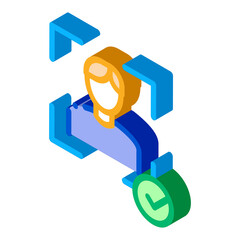 Man Winner Human Talent Icon Vector isometric sign. color isolated symbol illustration