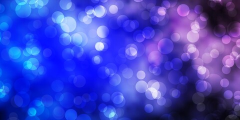 Light Pink, Blue vector texture with disks.