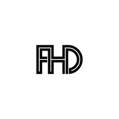fhd letter original monogram logo design