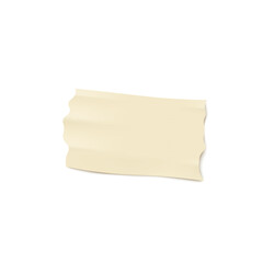 A piece of beige or brown ripped adhesive tape.