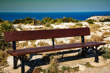 Rest place on Cape San Antonio in Spain