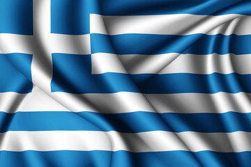 Fototapeta na wymiar waving flag of Greece