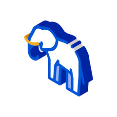 Elephant Icon Vector. Isometric Elephant sign. color isolated symbol illustration