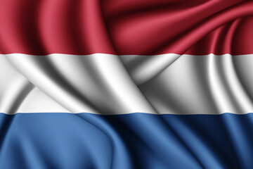 waving flag of Netherlands