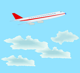 Obraz premium airplane flying in the sky