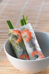 Asian prawn wraps
