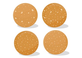 Atta Laddu,Churma Laddu Indian Sweets or Mithai Food Vector
