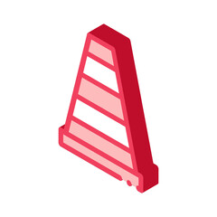 Road Cone Icon Vector. Isometric Road Cone sign. color isolated symbol illustration