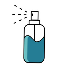 Alcohol gel spray bottle icon vector illustration isolated on white. 