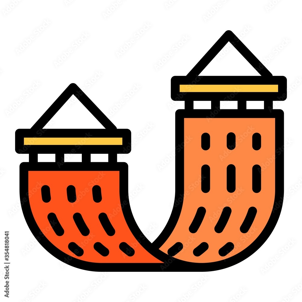 Poster hammock icon. outline hammock vector icon for web design isolated on white background
