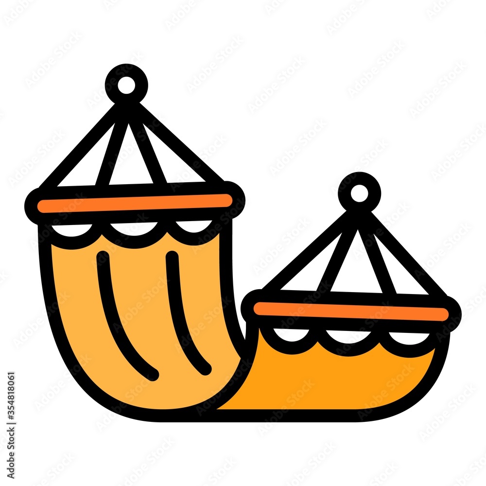 Aufkleber beach hammock icon. outline beach hammock vector icon for web design isolated on white background