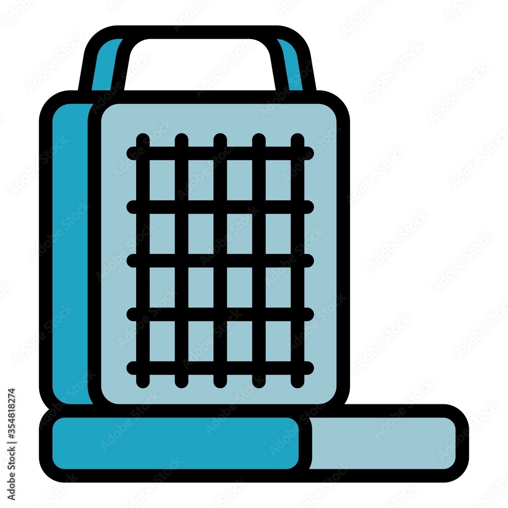 Poster waffle-iron maker icon. outline waffle-iron maker vector icon for web design isolated on white backg
