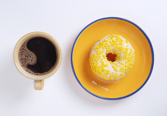Coffee with donut