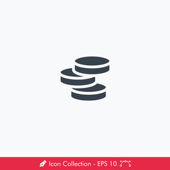 Coin Stack Icon / Vector
