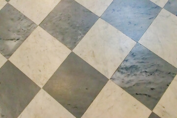 Black and white checkered marble floor. Marble texture for background