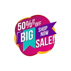 Big Sale discount icons. Special offer price. Colored elements. Flash sale discount banner template promotion. Vector