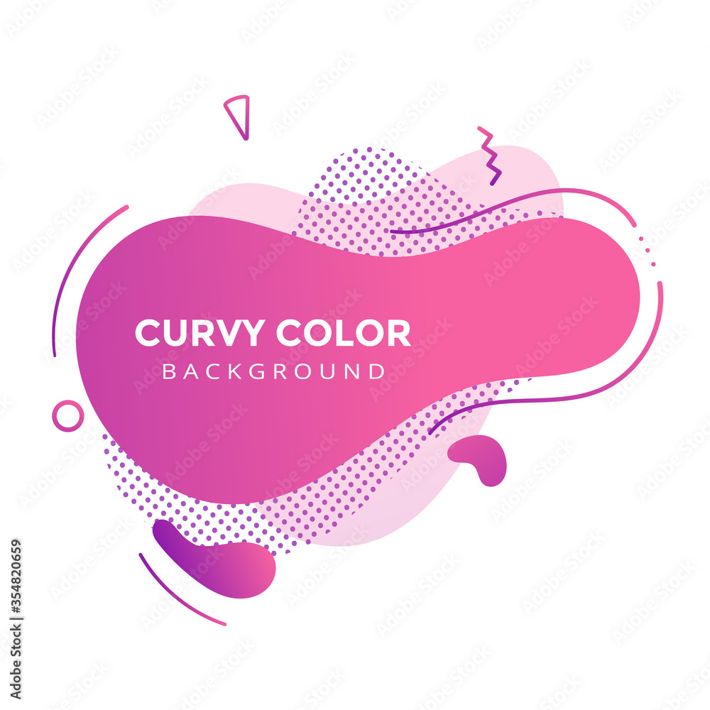 Poster modern liquid abstract element graphic gradient flat style design fluid vector colorful illustration