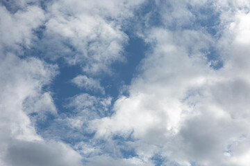 View to blue sky and clouds