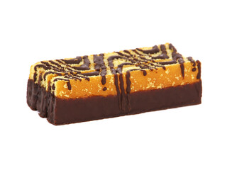 Sponge cake with chocolate glaze