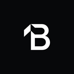 Logo design of B BB in vector for construction, home, real estate, building, property. Minimal awesome trendy professional logo design template on black background.