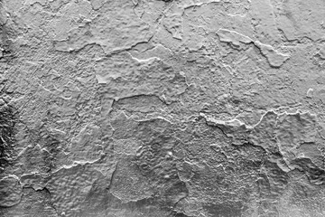 Silver wall with cracked plaster