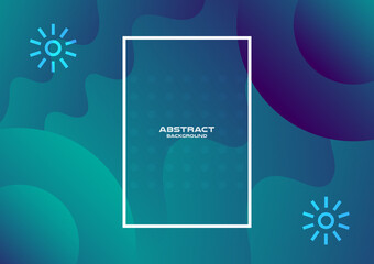Abstract background for design, Vector and illustration. Fluid gradient liquid abstract geometric shapes banner. 