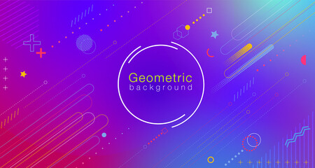 Colorful abstract geometric gradient background gives the feeling of movement using minimal graphics, Applicable for banners, flyers, flyers, posters, flyers, brochures, web etc.