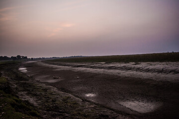 Brahmaputra River, called  Luit,Dilao in Assam. Dry Brahmaputra River at golaghat, Assam
